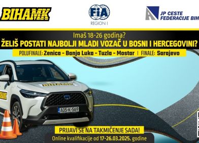 Postanite najbolji mladi vozač u Bosni i Hercegovini za 2025. godinu!